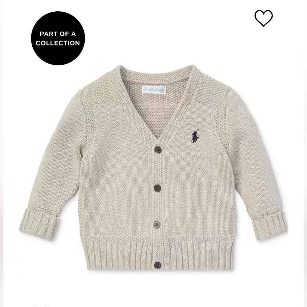 NWT Polo Ralph Lauren grey Kids Sweater